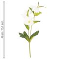Christmas Rose Artificial Flower White Decorative Artificial Flower Bunch, 40cm, 4 Pieces | Floristik24.co.uk