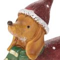 Dachshund Christmas Figurine with Gift and Hat, 18cm | Floristik24.co.uk