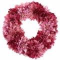 Floristik24 Dahlia flower wreath pink, mallow Ø42cm