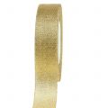 Floristik24 Decorative ribbon gold 25mm 22.5m