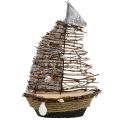 Floristik24 Decorative boat with branches and shells 38cm
