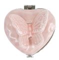 Floristik24 Deco tin with butterfly Pink Ø6cm H6cm