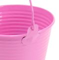 Floristik24 Decorative bucket pink Ø11cm H10cm