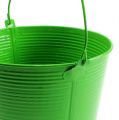 Floristik24 Decorative bucket green Ø17,5cm H17cm