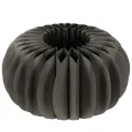 Floristik24 Round Black Honeycomb Paper Pumpkin Decoration 34cm for Halloween and Autumn – Set of 2