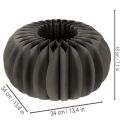 Round Black Honeycomb Paper Pumpkin Decoration 34cm for Halloween and Autumn – Set of 2 | Floristik24.co.uk