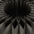 Round Black Honeycomb Paper