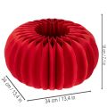 Red Honeycomb Paper Pumpkin Decoration, 34cm, Set of 2 | Floristik24.co.uk