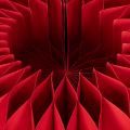 Red Honeycomb Paper Pumpkin Decoration, 34cm, Set of 2 | Floristik24.co.uk