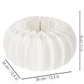White Honeycomb Paper Pumpkin Decoration 34cm Set of 2 | Floristik24.co.uk