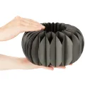 Honeycomb Paper Pumpkin Decoration Ring 24cm Dark Grey Set of 4 | Floristik24.co.uk