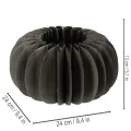Honeycomb Paper Pumpkin Decoration Ring 24cm Dark Grey Set of 4 | Floristik24.co.uk