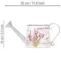 Decorative metal watering can, lavender, retro garden design, 30×11×14.5cm | Floristik24.co.uk