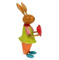 Floristik24 Decorative rabbit made of metal 20cm colorful