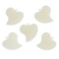 Floristik24 Deco hearts cream 3.5cm 16pcs