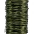 Floristik24 Deco Enamelled Wire Olive Green Ø0.50mm 50m 100g