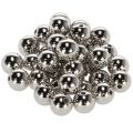 Floristik24 Silver Metallic Plastic Decorative Beads 14 mm, 35 Pieces