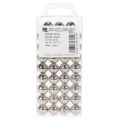 Silver Metallic Plastic Decorative Beads 14 mm, 35 Pieces | Floristik24.co.uk