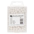 Decorative white beads, Ø8mm, 250 pieces | Floristik24.co.uk