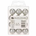 Decorative Beads Ø2cm Silver 12 Pcs | Floristik24.co.uk