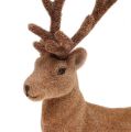 Floristik24 Decorative reindeer 22cm flocked brown 4pcs