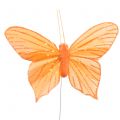 Floristik24 Decorative butterfly orange 12pcs