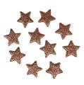 Floristik24 Deco stars mini 2.5cm copper, mica 100pcs