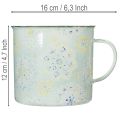 Decorative mug, plant pot, mandala, enamelled, Ø13cm H12cm | Floristik24.co.uk