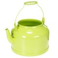 Floristik24 Decorative metal teapot, apple green - flower pot - Ø20cm H15cm - versatile garden decoration and gift idea