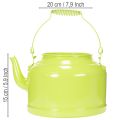Decorative metal teapot, apple green - flower pot - Ø20cm H15cm - versatile garden decoration and gift idea | Floristik24.co.uk