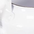 Decorative teapot, planter, metal, white, shabby chic, Ø8.6cm, H16cm, vintage decorative flower pot | Floristik24.co.uk
