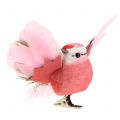 Floristik24 Deco birds on the clip pink / purple 9cm 8pcs