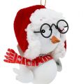 Floristik24 Decorative bird with cap red-white 10,5cm