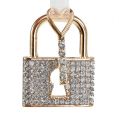Floristik24 Pendant lock with key 5cm gold/silver 2pcs