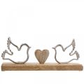 Floristik24 Decorative display heart and doves wedding decoration 30×5×12cm