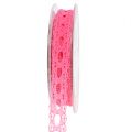 Floristik24 Decorative ribbon lace pink 15mm 20m