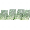 Floristik24 Decorative ribbon with mica green 40mm 20m