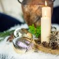 Floristik24 Decorative acorn ceramic golden table decoration Christmas 13.5cm 2pcs