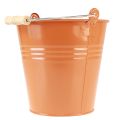 Floristik24 Decorative bucket metal planter orange brown Ø22cm H21.5cm 6L