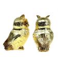 Floristik24 Deco owl gold, shiny 12cm 4pcs