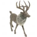 Floristik24 Deco figure reindeer brown with mica 23cm