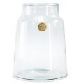 Floristik24 Decorative glass vase flower vase retro clear Ø22.5cm H29cm