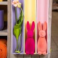 Floristik24 Deco Bunny Deco Easter Bunny Flocked Pink H29.5cm 2pcs