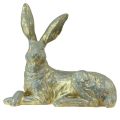 Floristik24 Decorative Bunny Lying Gold Gray Decorative Figure Easter 27x13x25cm