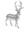 Floristik24 Deco deer silver, mica H32cm W25cm
