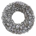 Floristik24 Decorative wreath star anise with glitter washed white Ø20cm