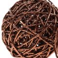 Floristik24 Decorative ball made of paper wire Ø12cm brown 6pcs