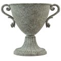 Floristik24 Decorative trophy with handle metal brown white Ø15cm H19.5cm