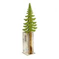Floristik24 Decorative fir tree with wooden container H49cm