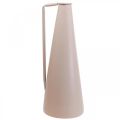 Floristik24 Decorative vase metal decorative jug pink conical 15x14.5x38cm